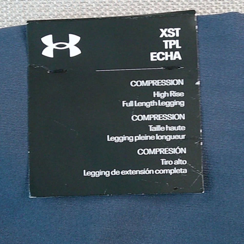 Under Armour Tech HiRise Legging Womens XST Blue Compression High Rise 1365336 - Picture 7 of 8